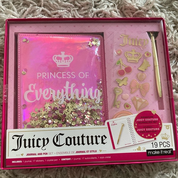Juicy Couture Other - Juicy Couture sequin shaker Journal and Pen Set- gift set girls tween